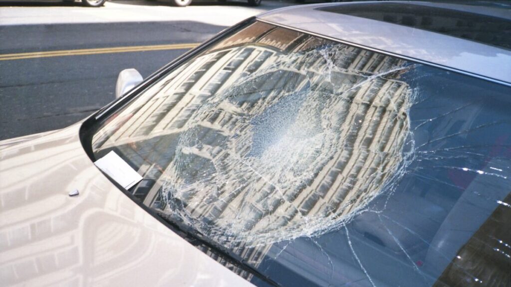 Why is a cracked windshield dangerous?